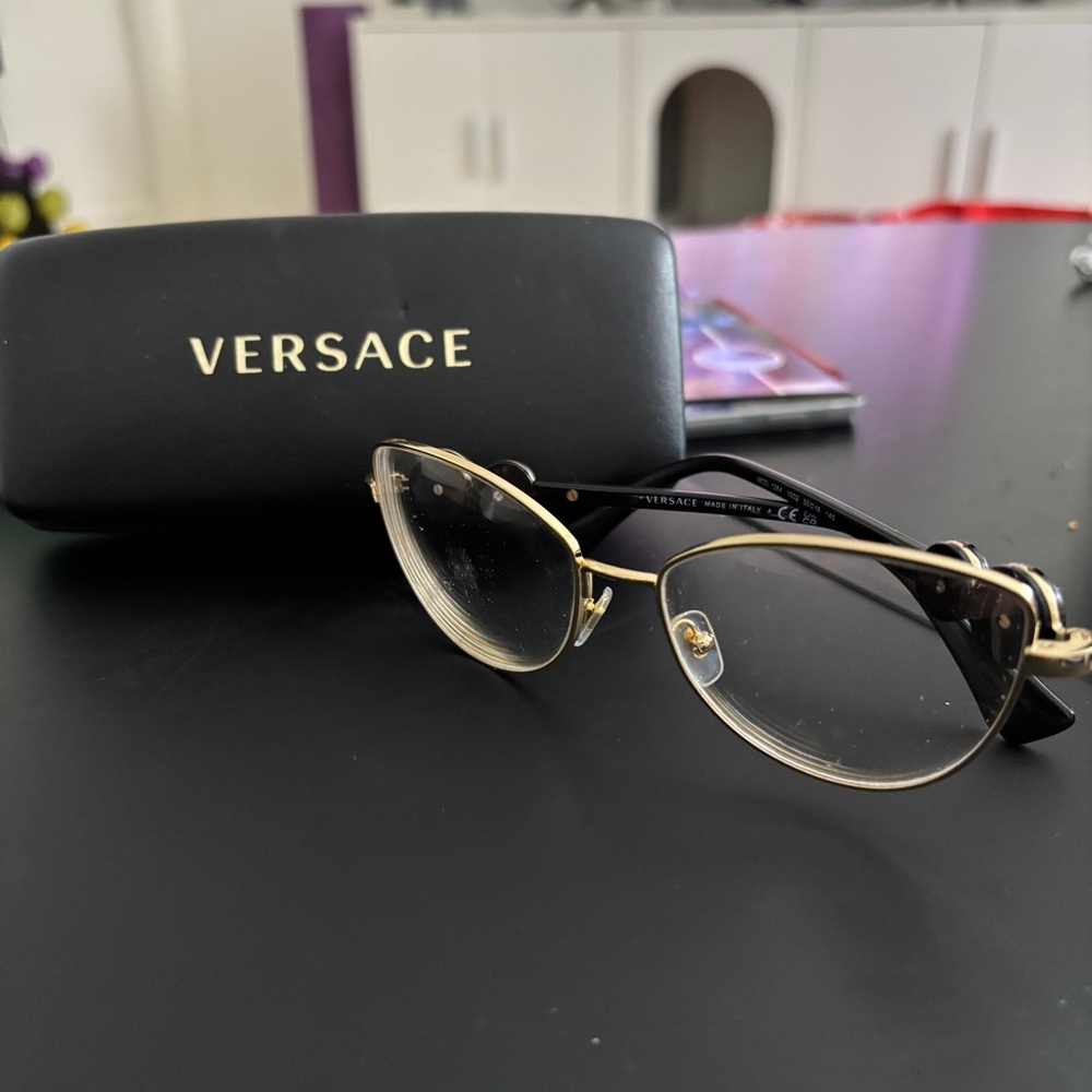 Versace VE1284 Gold Cat Eye Eyeglasses